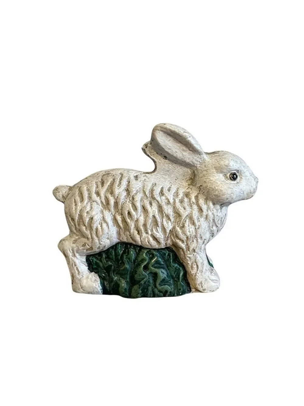 Russ Berrie Bunny Rabbit Figurine Olde World Heritage Collection Textured White